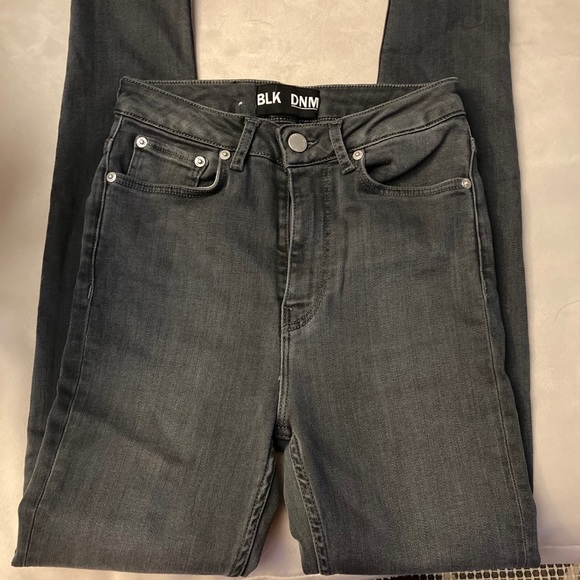 BLK DNM Dark Grey Skinny High Rise Jeans - Picture 8 of 10